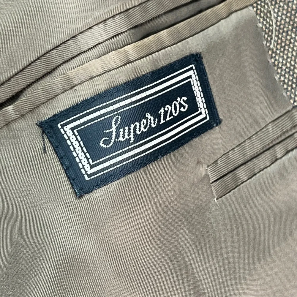 Canali Proposta‎ Super 120s Wool Blazer Jacket Made in Italy Men's 50 Brown